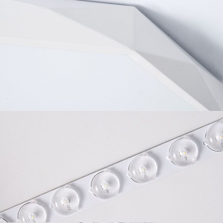 Lámpara de techo LED con forma octogonal moderna, soporte empotrado de 1 luz de hierro para comedor y dormitorio