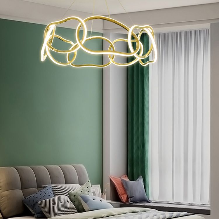 Contemporary Pendant Light Circle Cylinder Ceiling Light for Living Room