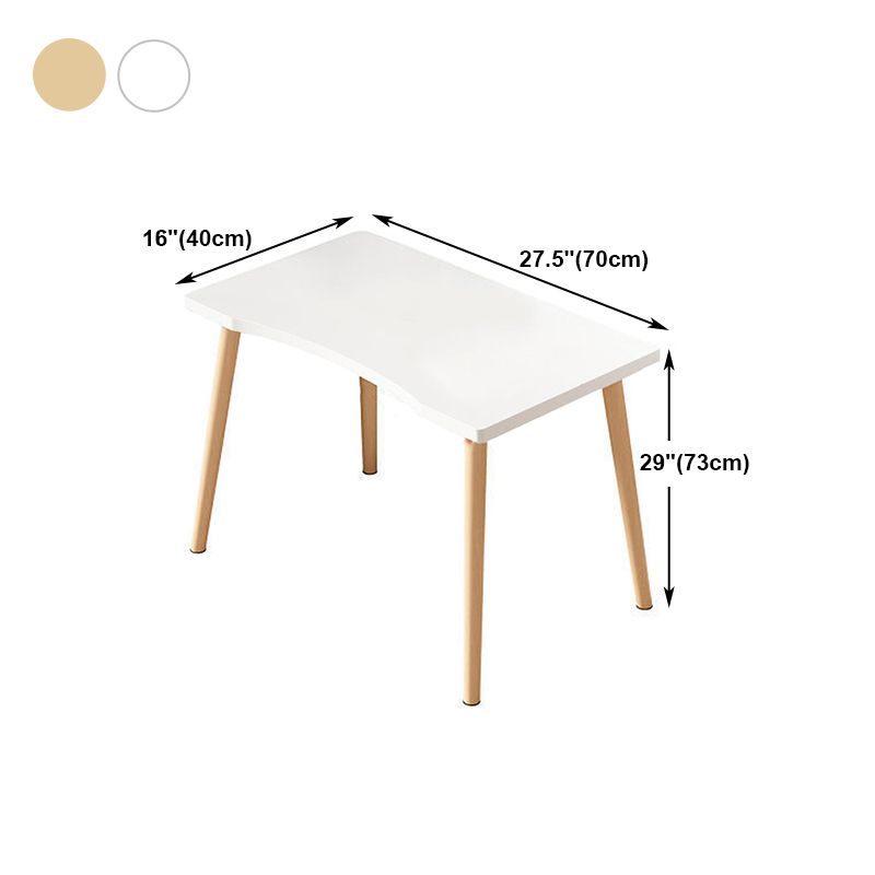 Free Form Contemporary Writing Desk Manufactured Wood Parsons Base Desk