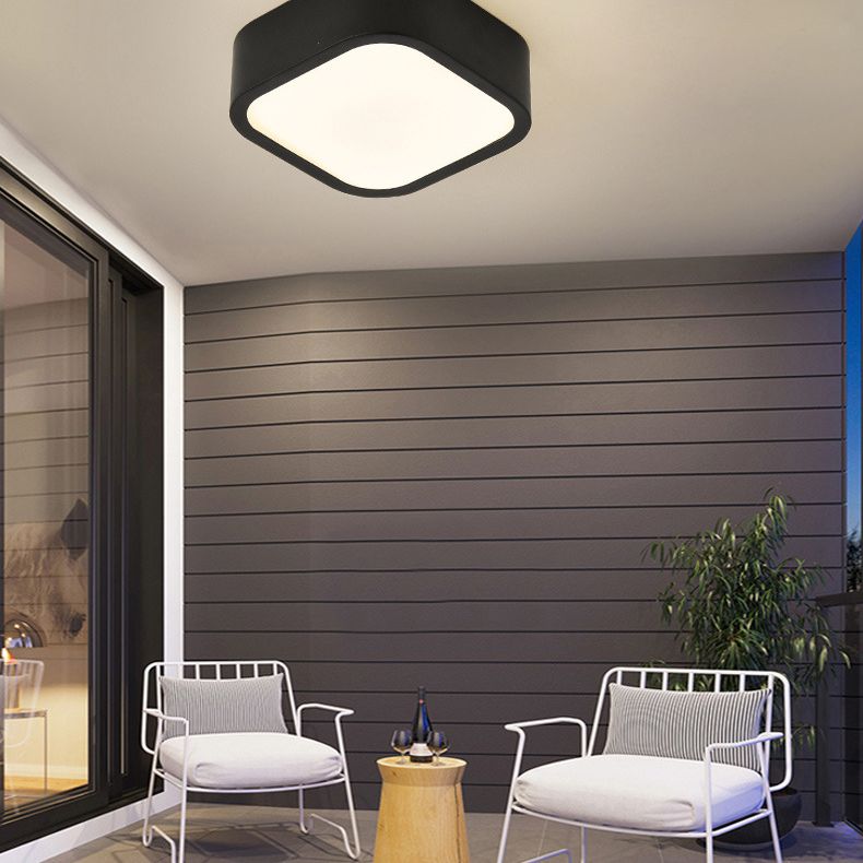 Lámpara de techo LED de simplicidad con sombra de acrílico, accesorios de iluminación LED para pasillo de estilo contemporáneo