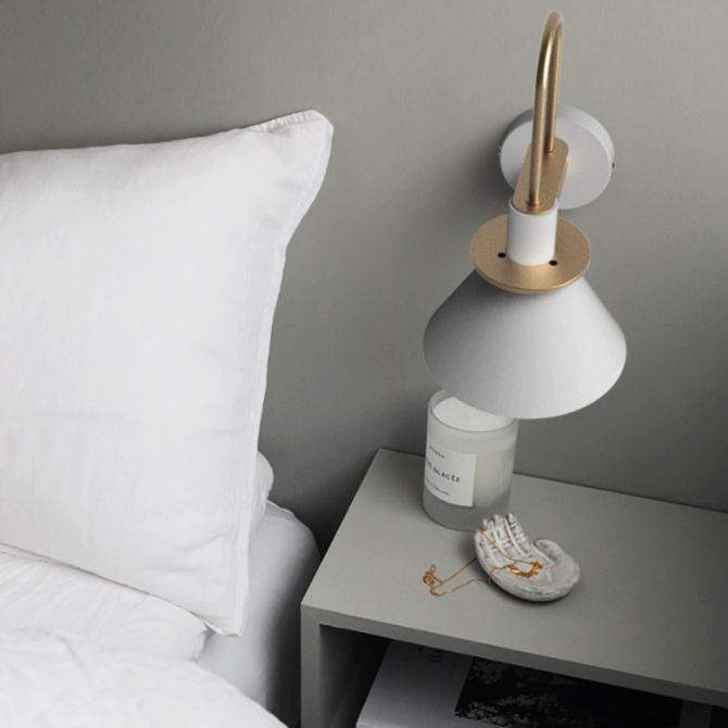 1 Light Metal Wall Mounted Wall Lights Modern Cone Wall Sconces Lighting Fixtures for Bedroom