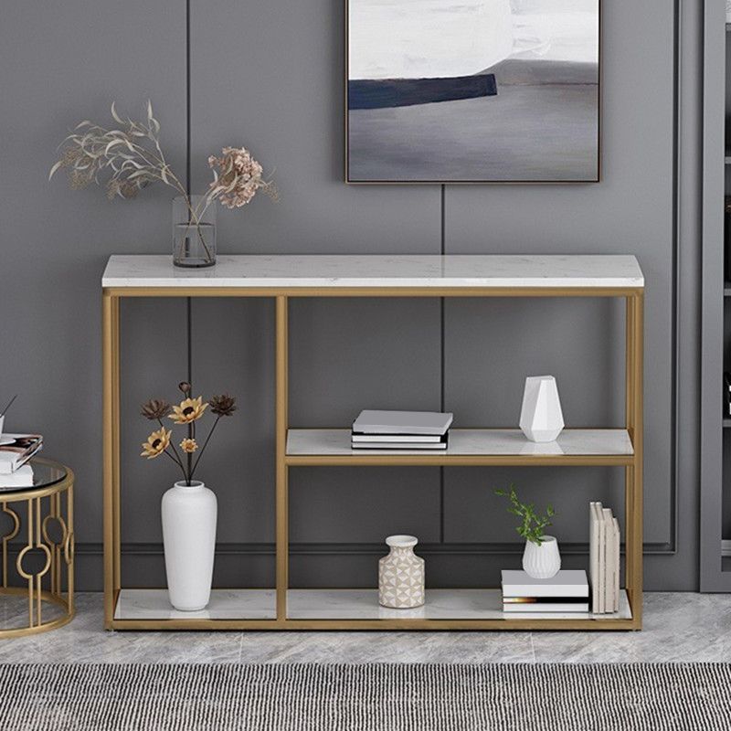 Glam Console Accent Table Antique Finish Rectangle Console Table