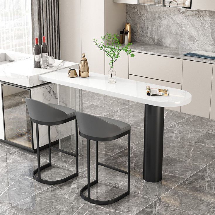 Modern 1/2/3 Pieces Bar Table Set Stone Counter Table with High Stools for Kitchen