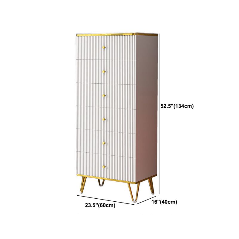 White Accent Chest 15.74" Wide Chest with Drawers, Water Resistant