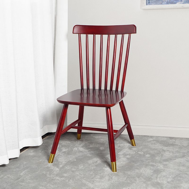 Silla auxiliar de madera contemporánea para restaurante Silla de comedor con respaldo Windsor