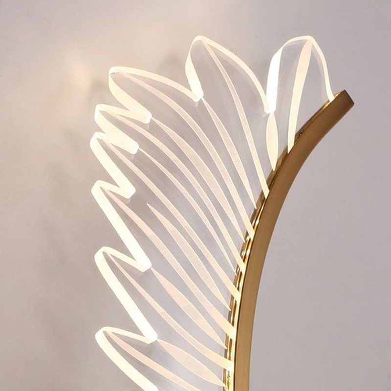 Iluminación de pared acrílica de cobre contemporánea Discina LED de pared LED para dormitorio