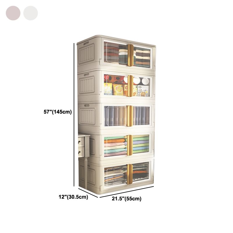 Hinged Storage Cabinet Contemporary Plastic Wardrobe Armoire