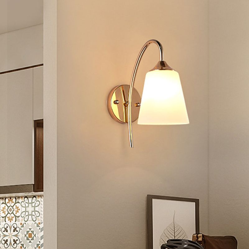 Glasgeometrische Wandbeleuchtung mit modernen Stil 1 Lichtwandmontiertes Leuchten in Gold