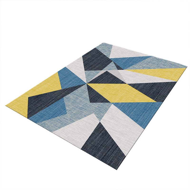 Zwart modern tapijten polyester grafisch gebied tapijt niet-slip achterste tapijt voor salon