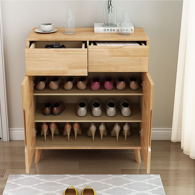 39.37" Tall Wood 2 - Door Accent Cabinet 2 - Drawer Storage Chest