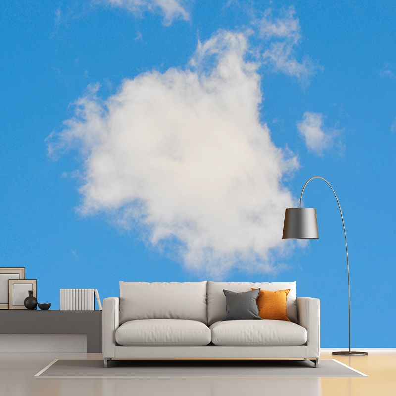 Sky View Minimalist Wall Covering for Living Room, Customized Size Available