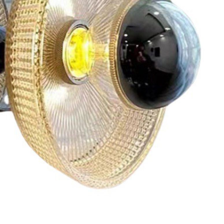 Contemporary Clear Glass Wall Mounted Fixture Round Wall Lighting