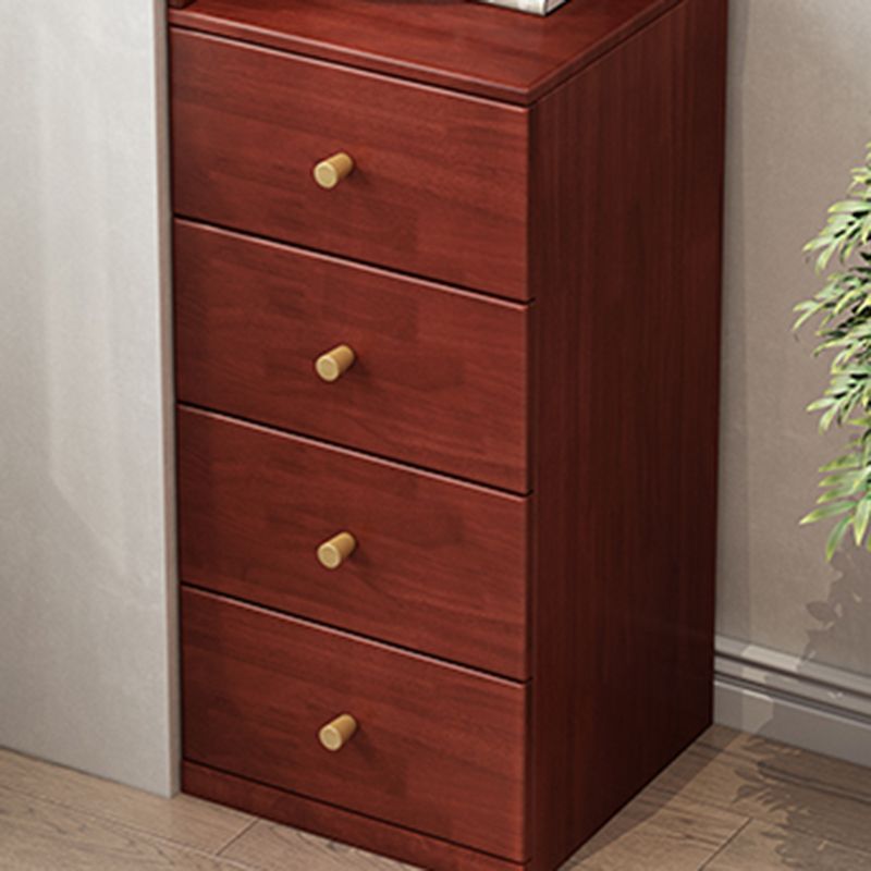 Contemporary 73.23"Tall Corner Chest, 4- Drawer Wood Accent Chest