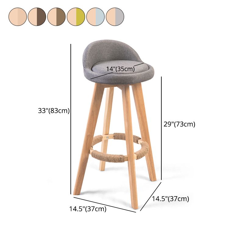 Moderner Backstreh Counterhocker Holz Kassierer Barhocker mit Kissen und Pedal