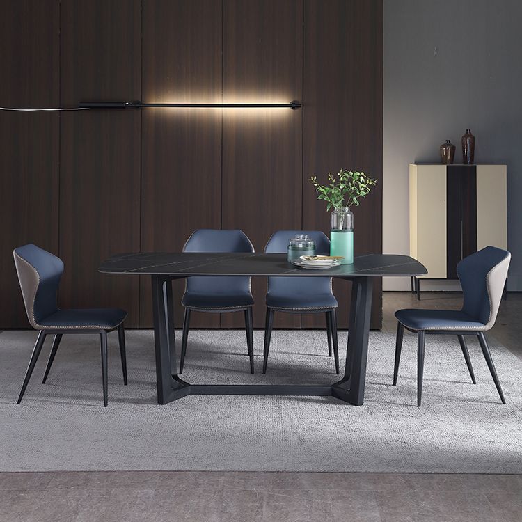 Industrial Rectangle Furniture Trestle Base Dining Site Table for Dining Room
