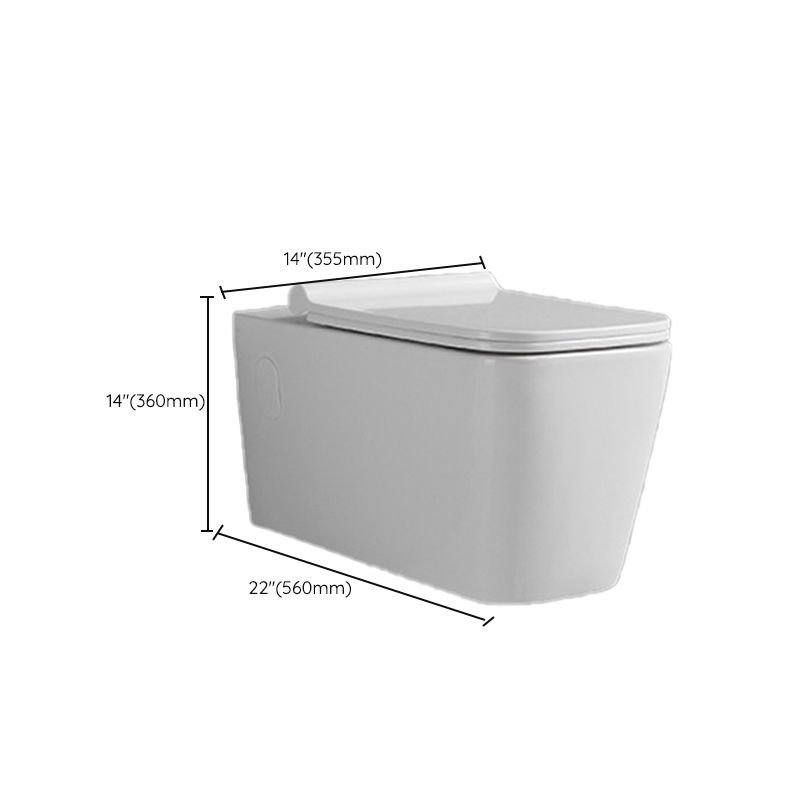 Contemporary One Piece Toilet Bowl Wall Mount Porcelain Urine Toilet
