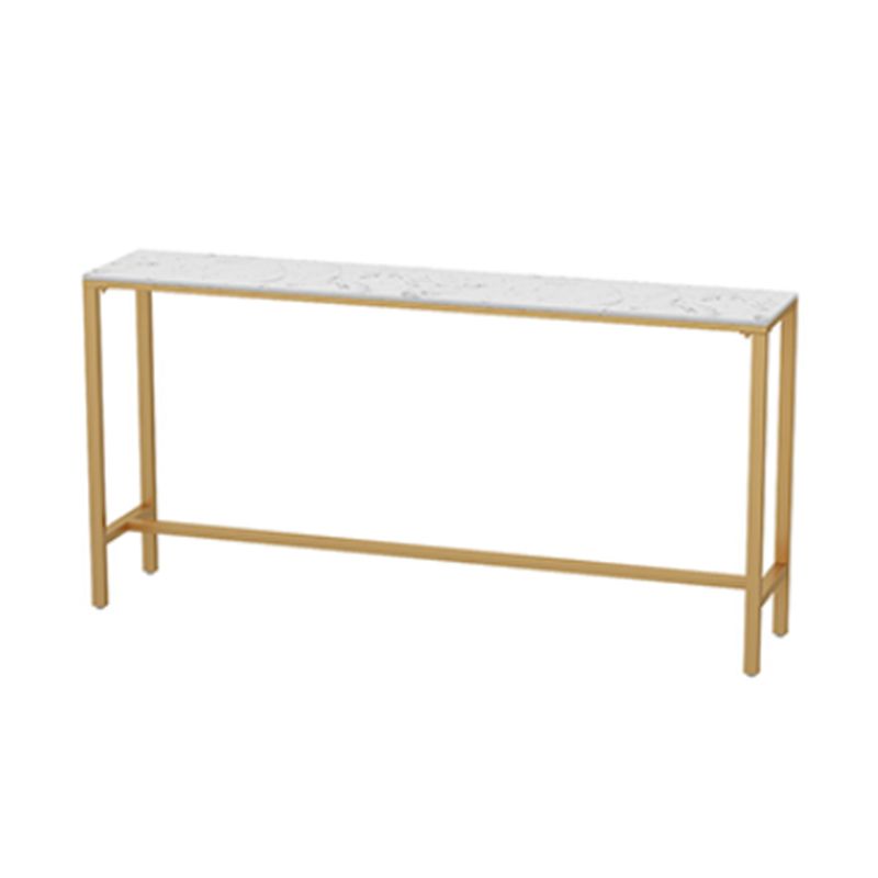 Glam 1/3/5 Pieces Bar Table Set Rectangle Stone Counter Table with High Stools for Kitchen