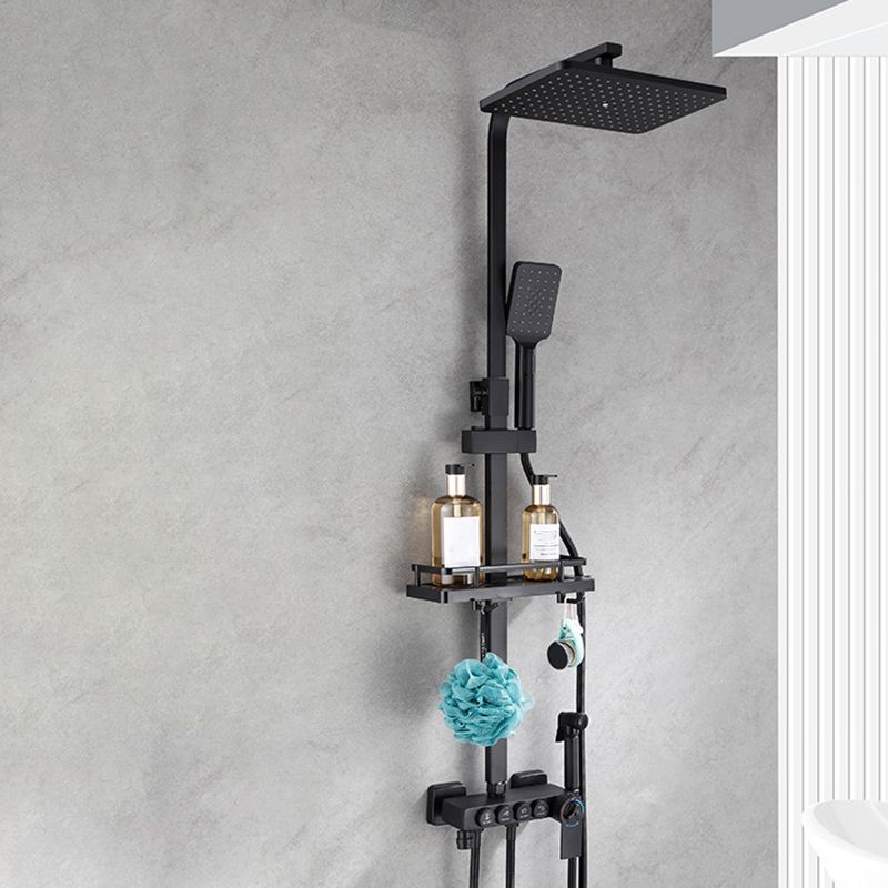 Contemporary Copper Shower System Wall Mounted Shower System with Hand Shower