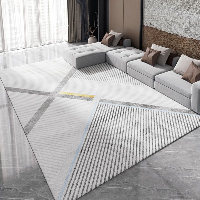 Casual huizen Decoratie Tapijt Grijze geometrie Print tapijt polyester Polyester Niet-slip achtergrondgebied Tapijt