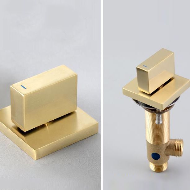 Contemporary Bath Faucet Deck Mount Plain Bathtub Faucet with Knob Handles