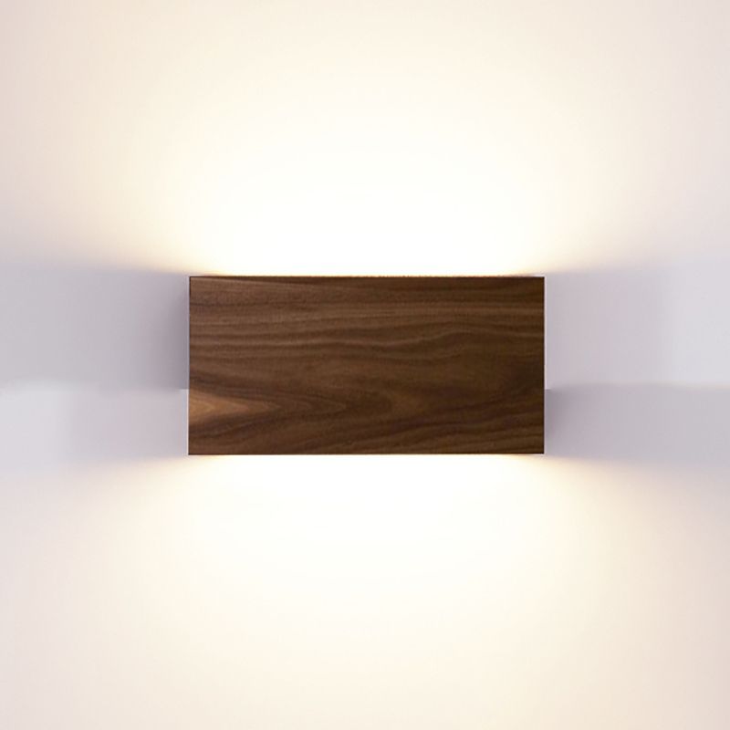 Moderno de estilo minimalista de estilo rectangular de lámpara de madera de lámpara de madera