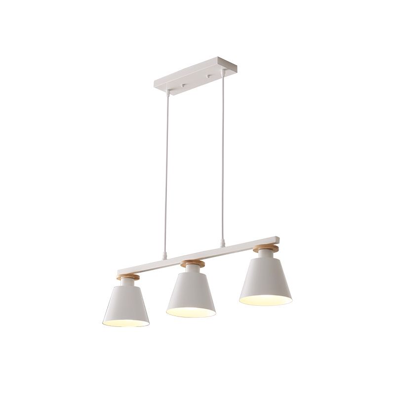 Trifle Cup Dining Room Suspension Lamp Metal 3-Light Macaron Island Pendant Light