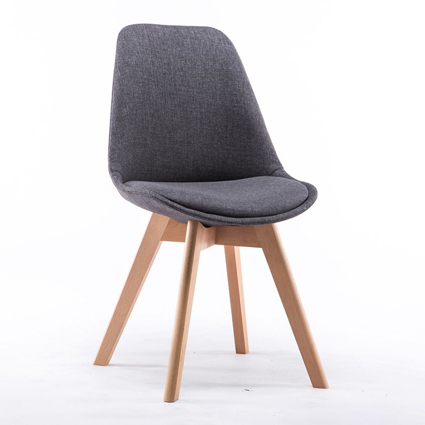 Fabric Scandinavian Conference Room Side Chair Matte Finish Parsons Dining Chair