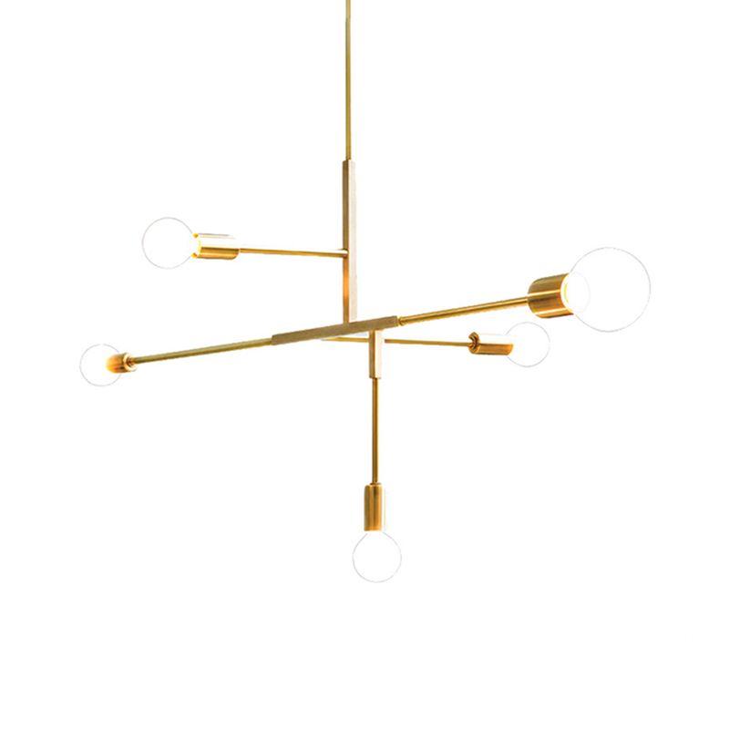 Postmoderne Postmodern Fer and Glass Chandelier Lighttures Restaurage Poulier de suspension