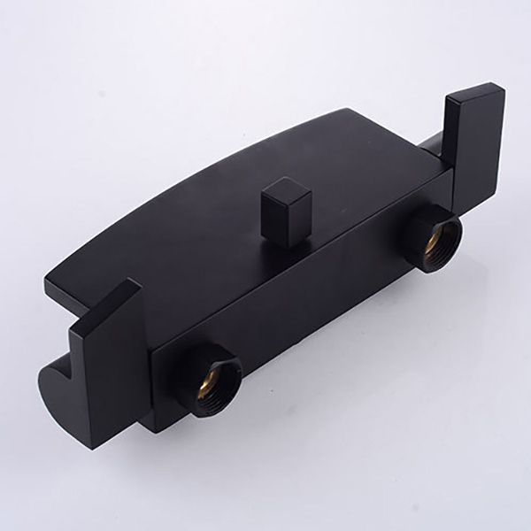 Wall Mount Tub Faucet One Handle Waterfall Tub Spout Trim with Knob