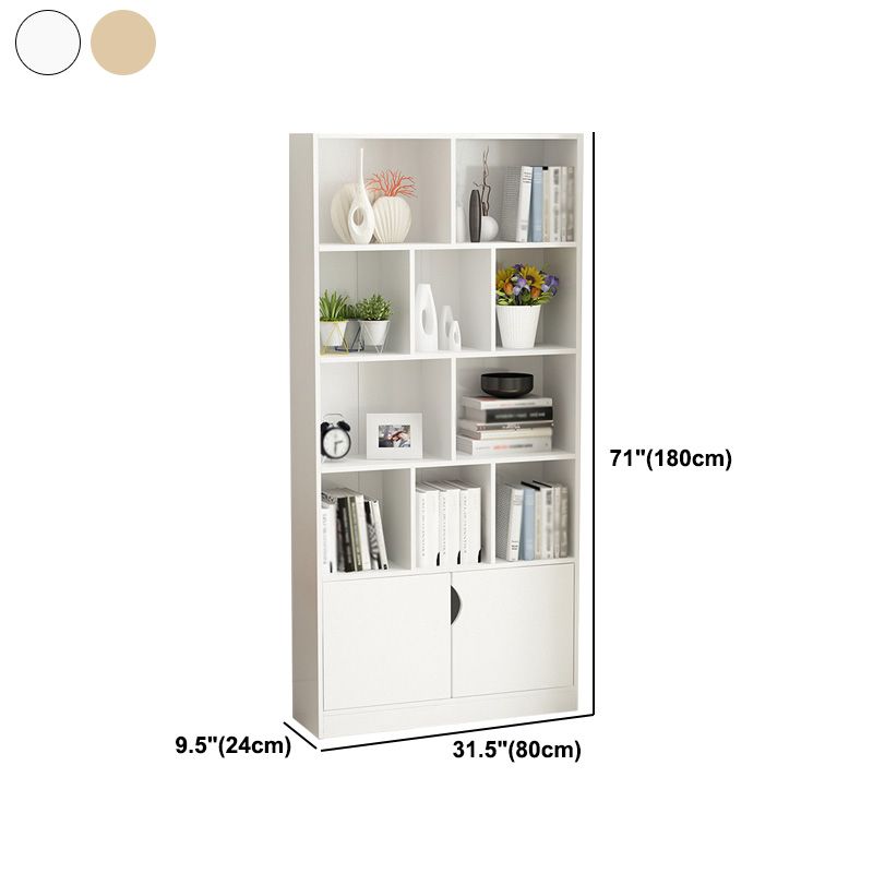 Scandinavian Manufactured Wood Standard Bookshelf Vertical Bookshelf for Living Room