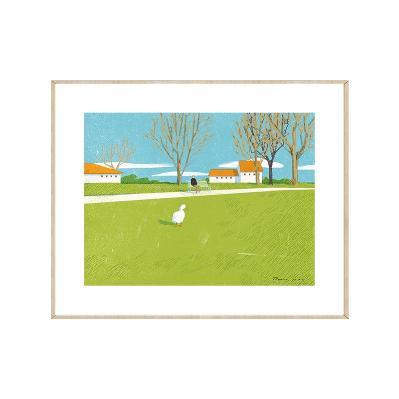 Natural Scenery Canvas Print Light Color Countryside Wall Decor for Bedroom, Multiple Sizes