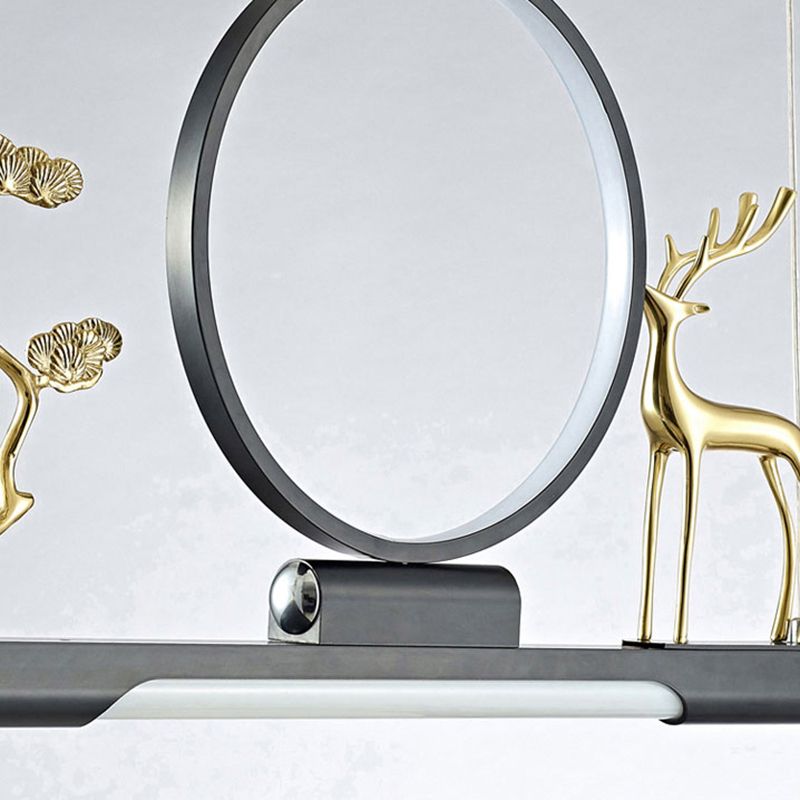 Modernas luces colgantes de la sala de té lineal de la isla de metal lámparas