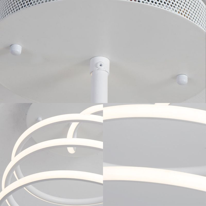 LAMPE SPIRALE SPIRALE acrylique Simplicité LED LED Plafond léger Plafond monté dans un léger / blanc léger / blanc