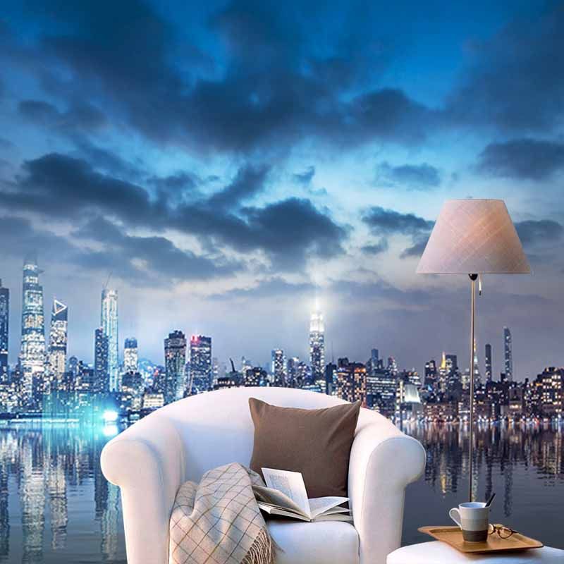Photography Stain Resistant Mural Wallpaper Urban Landscape Living Room Wall Mural