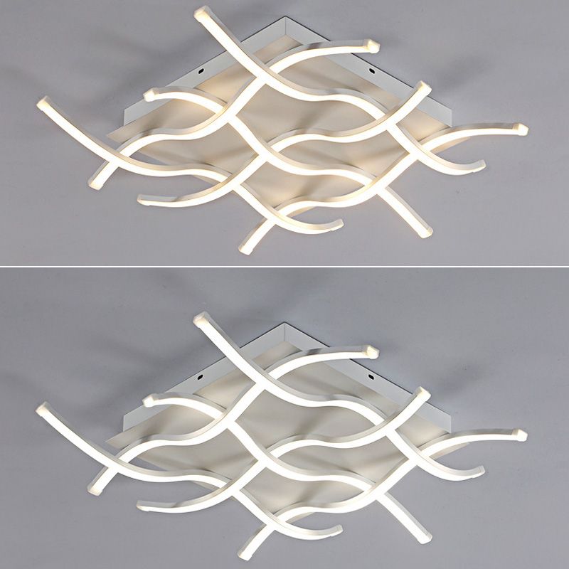 Tubos de metal minimalistas Luz de techo de montaje de lavado para sala de estar