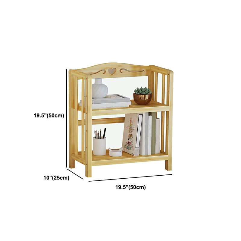 Adjustable Wood Book Shelf Bamboo Natural Shelf Bookcase Open Shelf Shelves Included