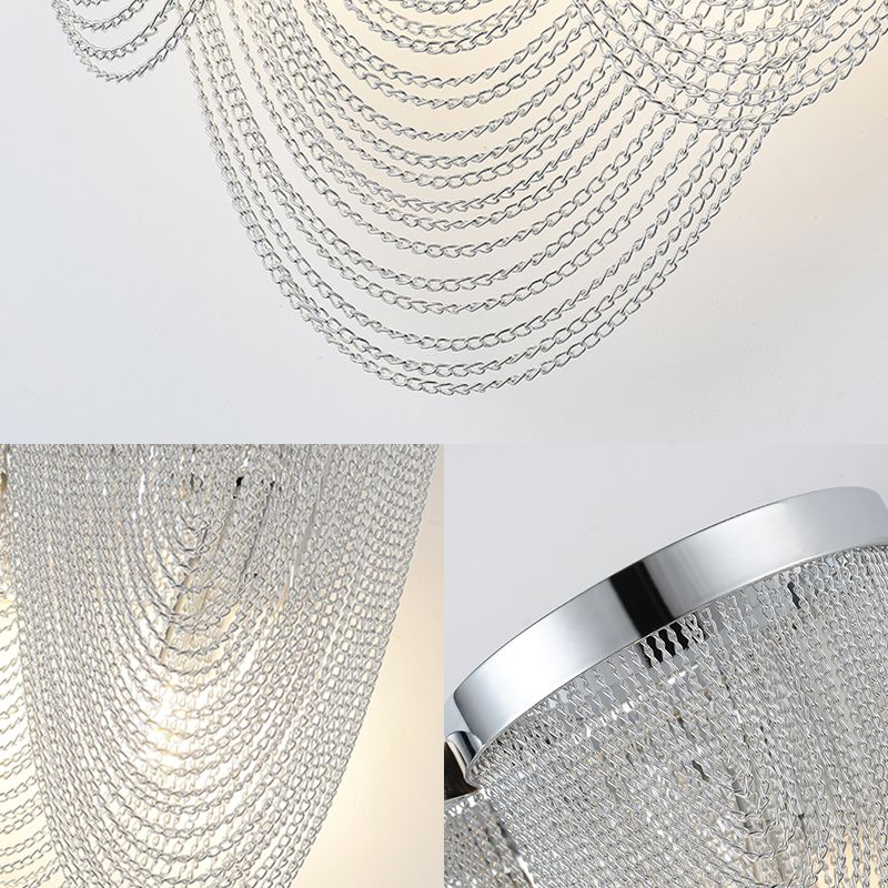 Style modernisme Pildel mural lumière aluminium 2 lumières applique murale en chrome pour chambre à coucher