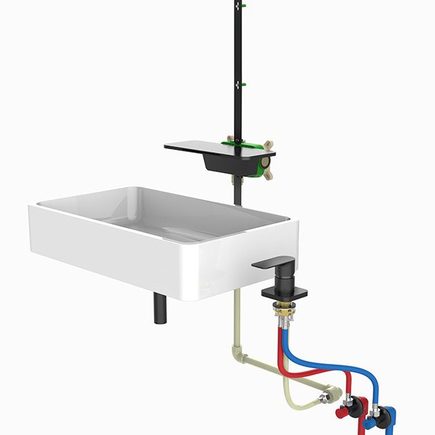 Modern Bathroom Faucet Copper Wall Mounted Fixed Bathroom Faucet