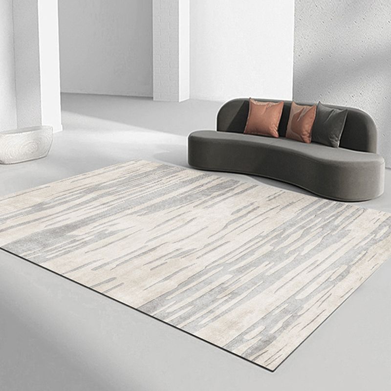 Modern Living Room Area Rug Apricot Polyester Rug Polyester Stain Resistant Area Carpet