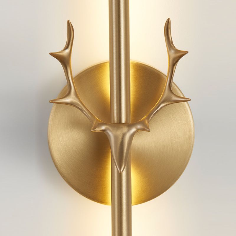 Contemporary LED Wall Sconce Thin-Line Sconce Lighting with Brass for Bedroom