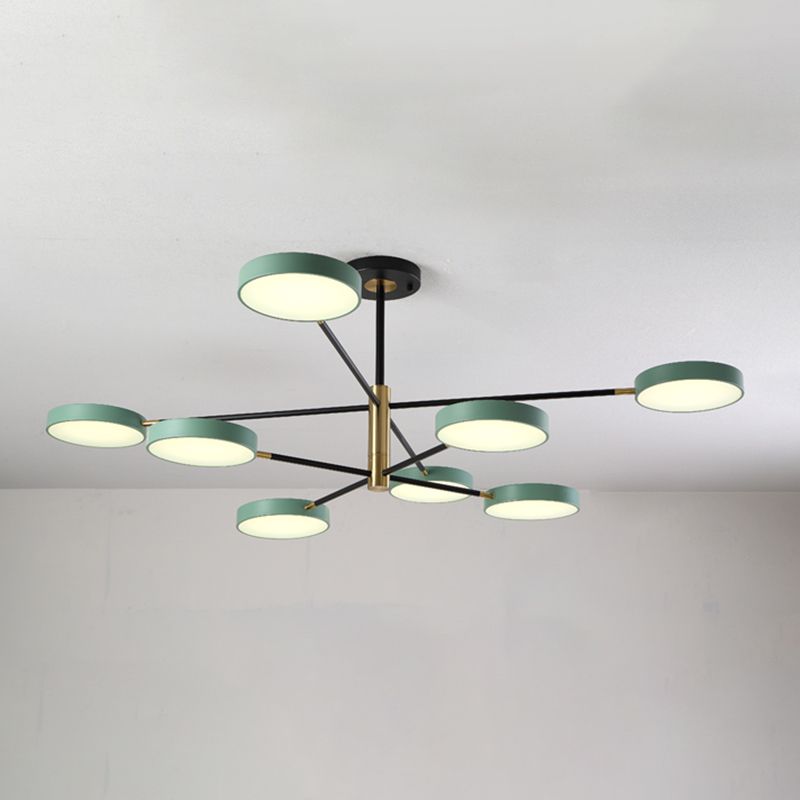 Lámparas colgantes de forma de geometría estilo moderno de metal colgante de metal accesorios