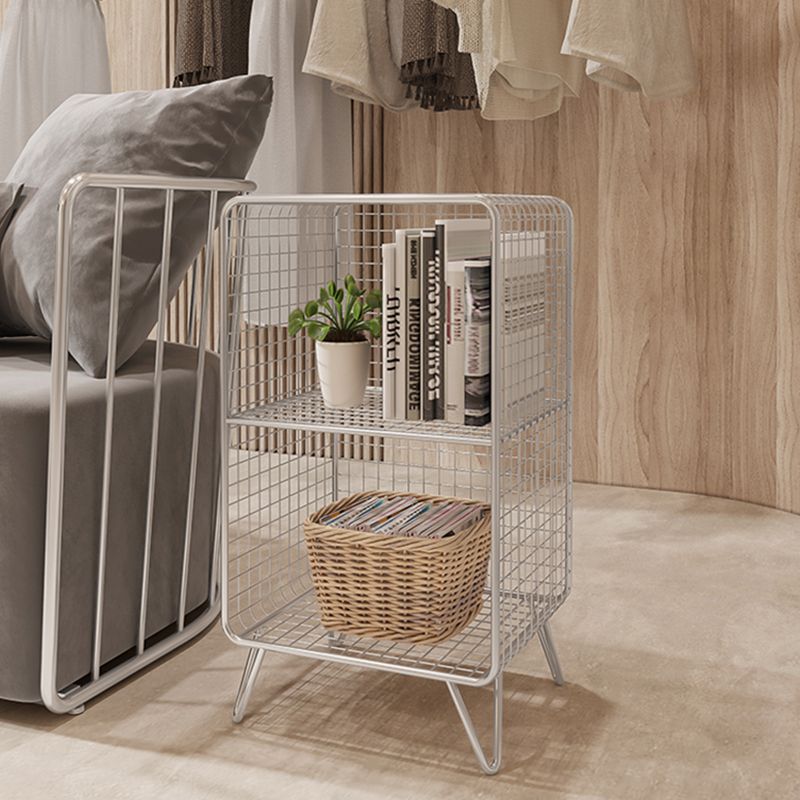 Modern Style Bookcase Vertical Metal Closed Back Bookshelf for Home