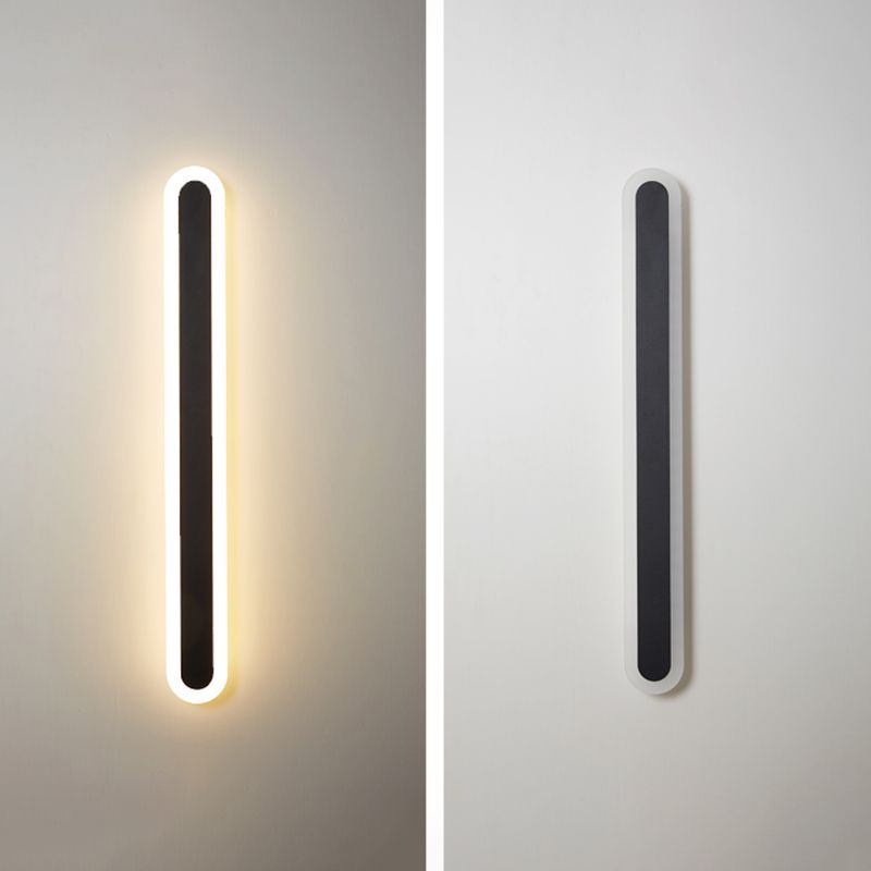 Single Light Linear Shape Wall Lighting Modern Style Metal Wall Lighting Fixtures