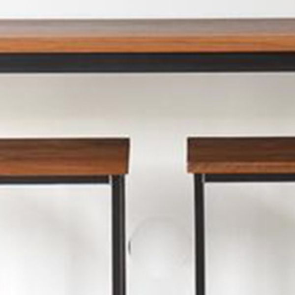 Solid Wood Top Bistro Set 1/2/5 Pieces Modern Rectangle Pub Table Set