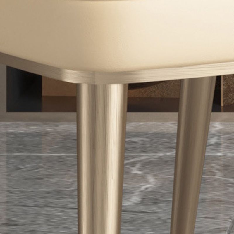 Upholstered Dining Chairs Beige Faux Leather Kitchen Dining Chairs