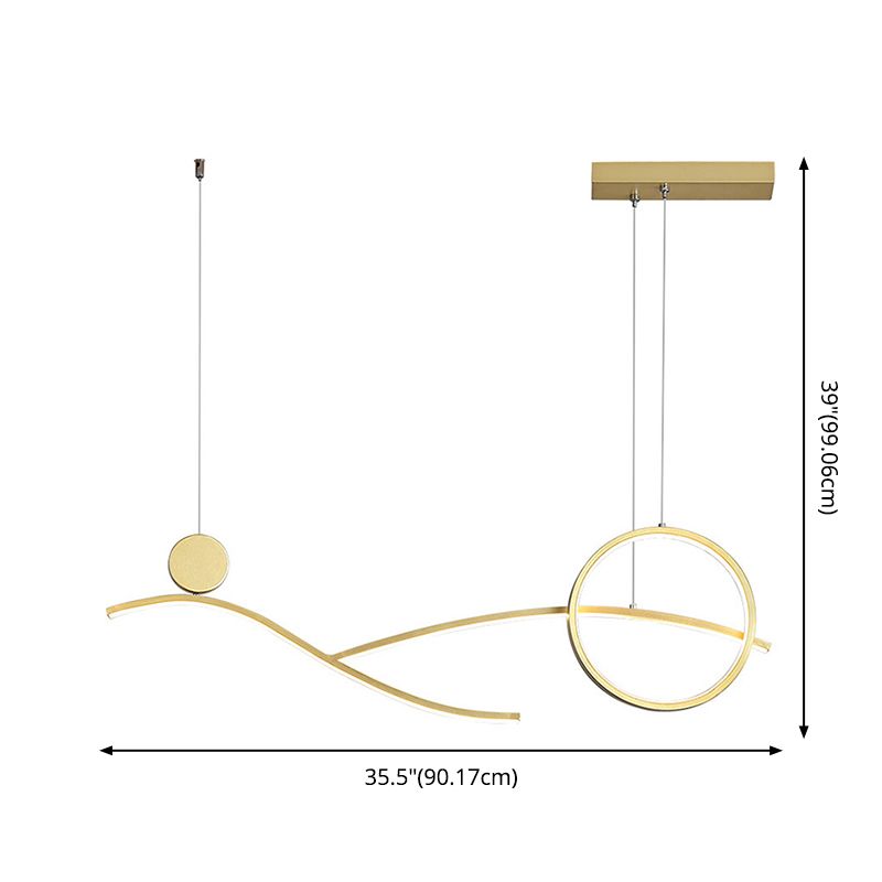 Ring Island Lighting Fixtures Acrylic Modern Simplicity Island Lighting Ideas for Restaurant