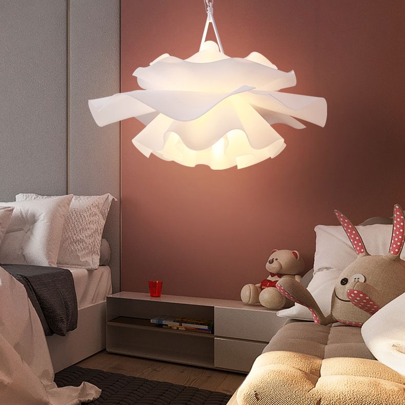 Nordic Style Flower Pendant Ceiling Light Acrylic Up and Down Lighting Hanging Light for Bedroom