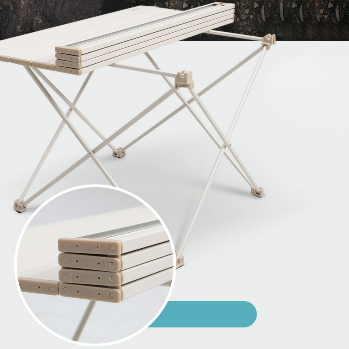 Industrial Outdoor Folding Table Rectangle Aluminum Camping Table