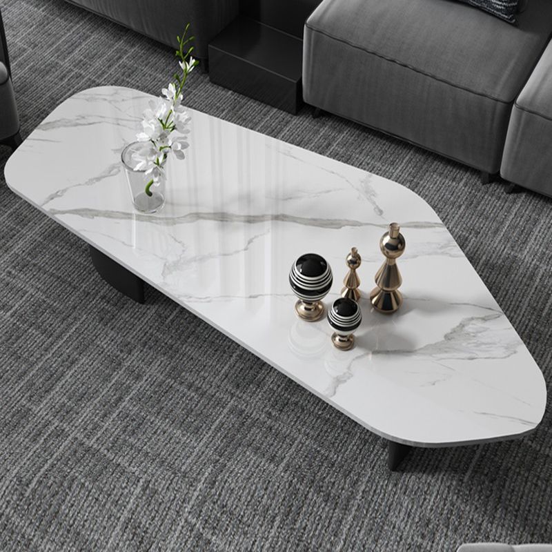 Glam Irregular Slate Top Cocktail Table Sled 15.7" H Coffee Table