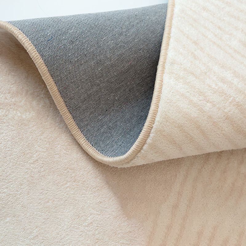 Light Brown Striped Rug Polyester Casual Rug Washable Rug for Living Room